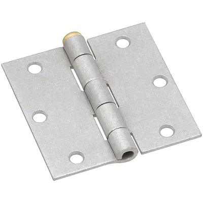 National Hardware N208-843 Loose Pin Door Hinge, Galvanized, 3-1/2 In.