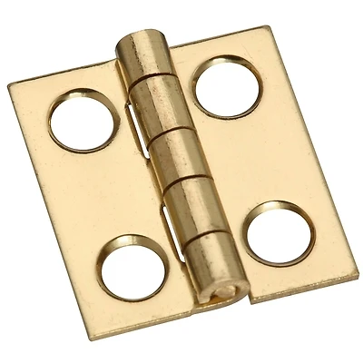 National Hardware N211-276 Decorative Narrow Hinge, 3/4 In., Brass, 4-Pk.