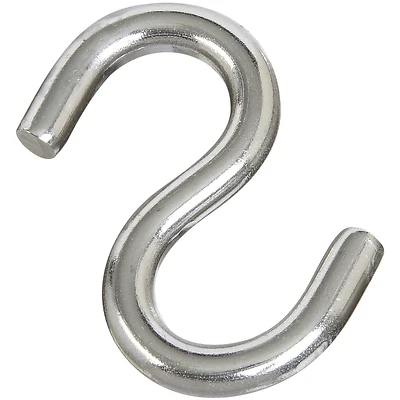 National Hardware N233-551 Open S-Hook, Stainless Steel, 2-1/2 In.