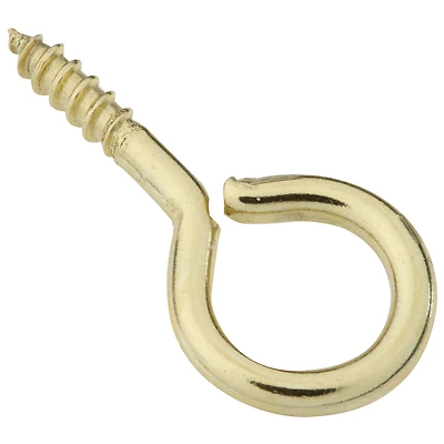 National Hardware N119-305 Screw Eye, Brass, 1-3/16 In., #12, 5-Pk.