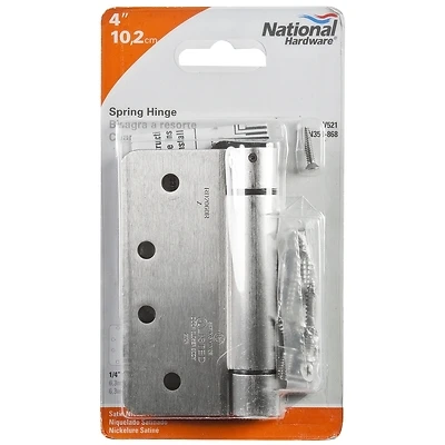 National Hardware N350-868 Spring Hinge, Satin Nickel, 4 In.