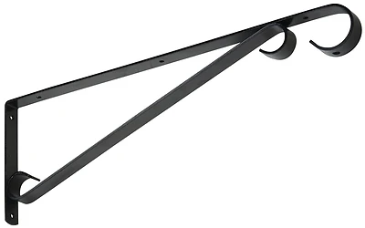 Hanging Plant Bracket, Black, 20-Lb. Load, 15 In.