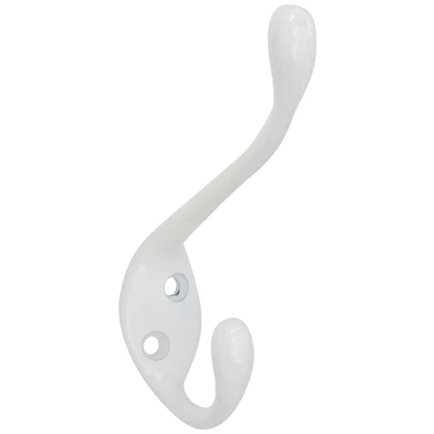National Hardware N266-056 Garment Hook, Zinc, White, 35-Lb. Capacity