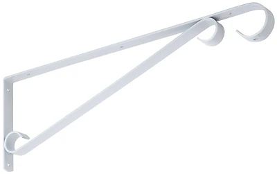 Hanging Plant Bracket, White, 20-Lb. Load, 15 In.