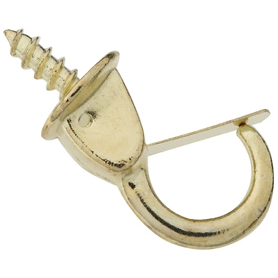 National Hardware N119-909 Cup Hook, Brass, 7/8 In., 2-Pack