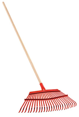 Corona RK 62001 Steel Lawn and Leaf Rake, 25 Tine, 54 In. Wood Handle