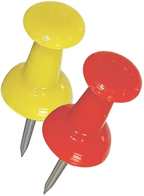 Push Pins, Plastic, Assorted Colors, 16-Pk.