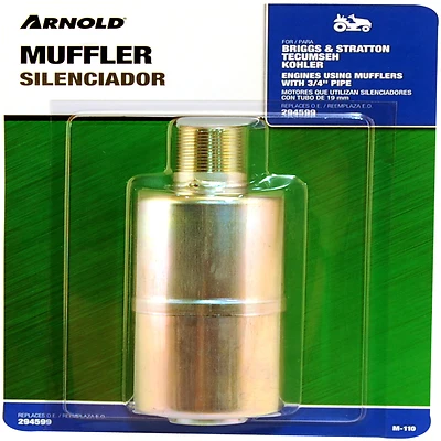 Arnold M-110 Small Engine Muffler, 3/4 In. Inlet, 6-1/4 In.