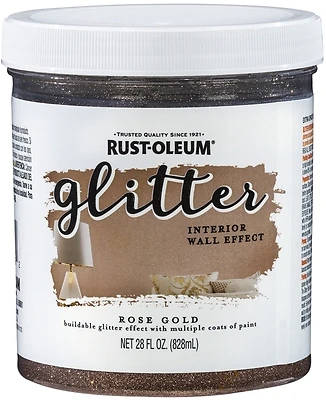 Glitter Rose Gold Water-based Interior Paint 28 Oz - Multi-dimensional Shimmer