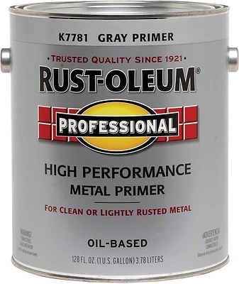 Rust-Oleum K7781-402 Professional Oil-Based Metal Primer, Gray, 1 Gallon