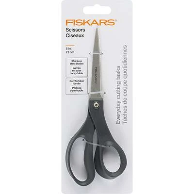 Fiskars 1067262 Performance Straight Scissors, Stainless Steel, 8-In.