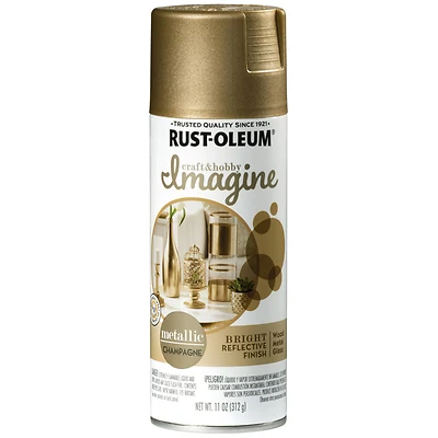 Rust-Oleum 354080 Imagine Craft Spray Paint, Metallic Champagne, 11 Oz.