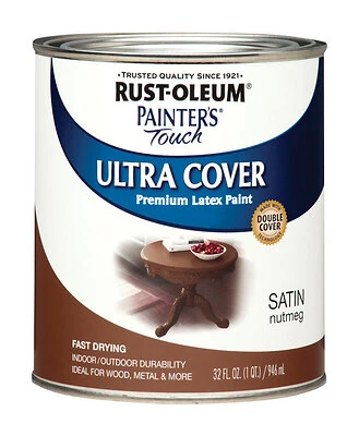 Painter's Touch Ultra Cover Latex Paint, Satin Nutmeg, 1-Qt.