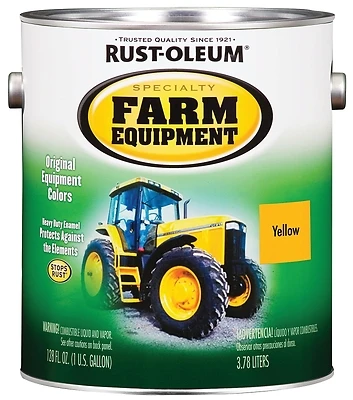 Rust-Oleum 280179 Farm Equipment Enamel Paint, Caterpillar Yellow, 1 Gal