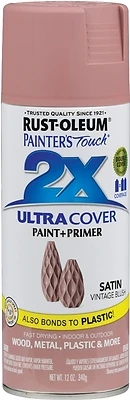 Rust-Oleum 299887 Painter's Touch 2X Spray Paint, Satin Vintage Blush, 12 oz.