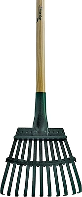 Flexrake 3W Shrub Rake, 8 In. Head, 11-Tine, 48 In. Wood Handle