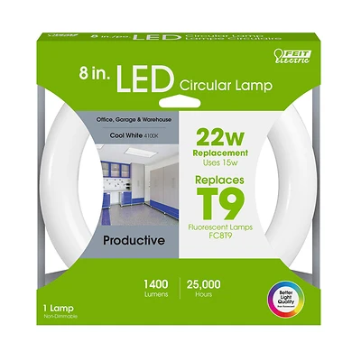 Feit Electric FC8/840/LED LED Circular Lamp, Cool White, 8.25-In., 15W