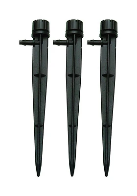 Adjustable Flow Bubbler, Full-Circle Pattern, 8 Stream, with 1/4 in. Barbed Inlet on 5 in. Stake, 3-Pack