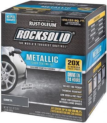 Gunmetal Metallic Floor Coating Kit, 70 Oz. For Interior Use