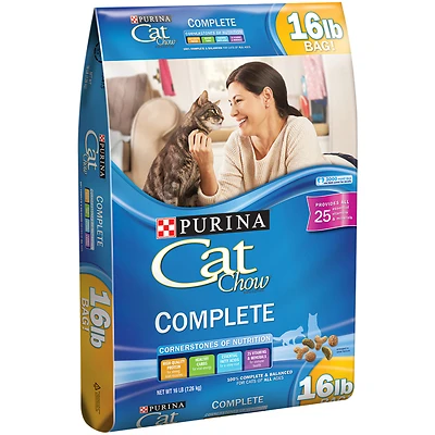 Purina Cat Chow Complete Formula Dry Cat Food, 15 Lb. Bag