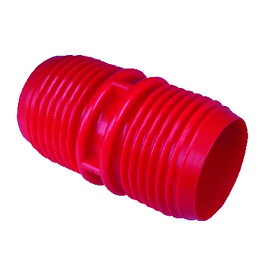 US Hardware RV-380B Hose Coupler, 3 in ID, Male Threaded, Plastic, Red