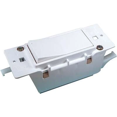 US Hardware E-119C Rocker Switch, 125 V, 15 A, 1-Pole, White