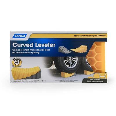 Camco USA 44423 Curved Leveler, Yellow, For: 30000 lb Trailers