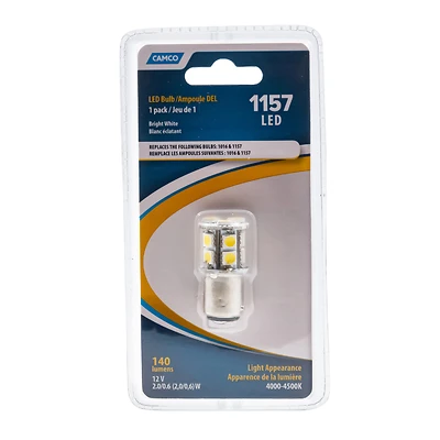 Camco Automotive Bulb 1157 Bright White 1 pk
