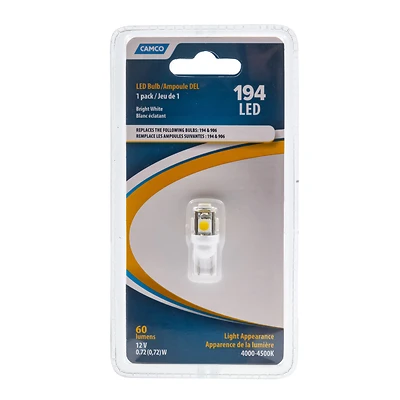 Camco Automotive Bulb 194 Bright White 1 pk