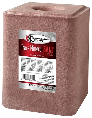 Champion's Choice 100012624 Trace Mineral Salt Block, 50 Lb.