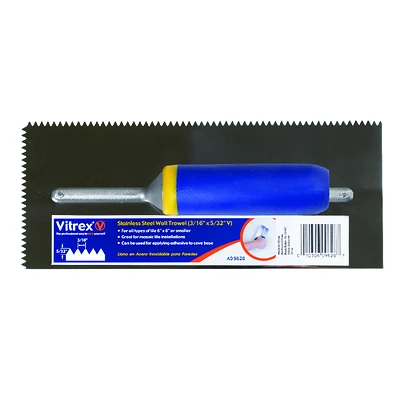 QEP 49917 Soft-Grip V-Notch Trowel, 11 x 4-1/2 In.