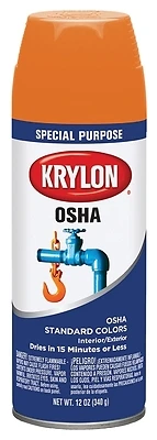 Krylon K02410777 OSHA Gloss Spray Paint, Safety Orange, 12 Oz.