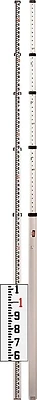 16 Ft. Telescoping Aluminum Leveling Rod With Feet/inches/8ths Graduation