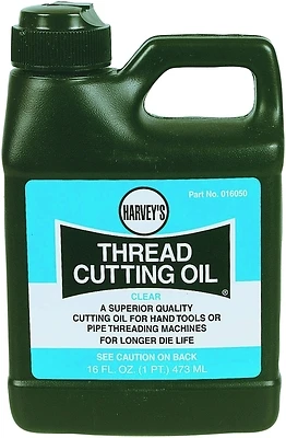 Harvey 016050 Thread Cutting Oil, 1 Pt, Clear, Stainless Steel and Steel