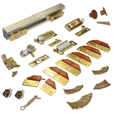 Johnson Hardware 100FD724 Bi-Fold Door Hardware Kit, 4 Panel, 72 In Track