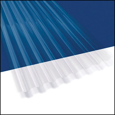 Suntuf 101699 Corrugated Polycarbonate Roofing Panel, Clear, 26 In. x 12 Ft.