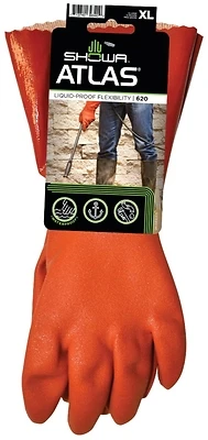 Atlas 620xl-10.rt Pvc Gloves - Extra Large, Seamless Cotton, Pack Of 12