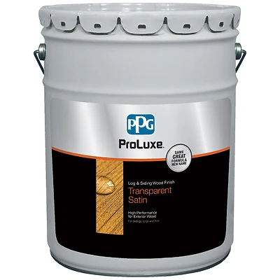 ProLuxe Log & Siding Wood Finish, Transparent Natural Oak, 5-Gallons