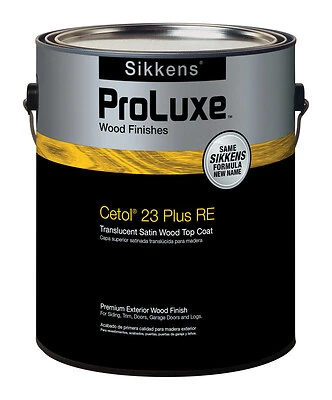 ProLuxe 23 Top Coat Wood Finish, Transparent Satin, Dark Oak, 1-Gallon