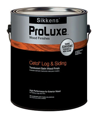 PPG ProLuxe SIK42005 Log & Siding Wood Finish, Transparent Natural Oak, 1 Gal