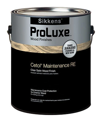 PPG Proluxe Cetol SIK61003/01 Maintenance RE Wood Finish, Clear Satin, 1 Gallon