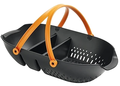 Fiskars 340100-1001 Garden Harvest Basket, Plastic, Black, 24 In.