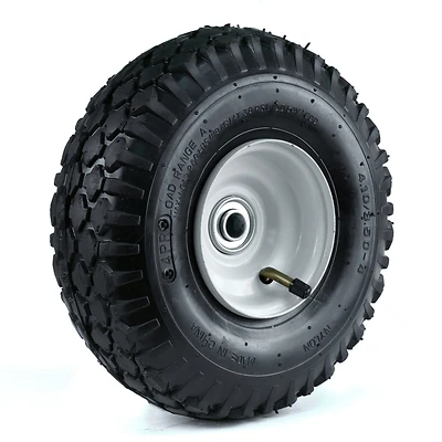 4.10/3.50-4 10 in. Stud Tread Hand Truck Wheel with 2-1/4 in. x 5/8 in. Offset Hub