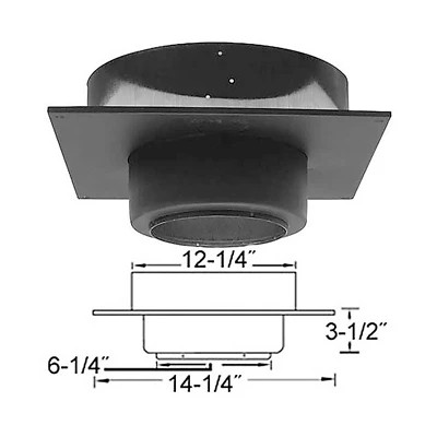 Selkirk Sure-Temp 6-Inch Finish Ceiling Support, Stainless Steel