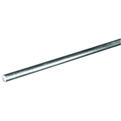 Mill Aluminum Round Rod, 3/8 x 72 In.