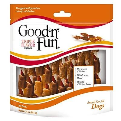 Good 'n' Fun Kabob Triple Flavor - 0.66 oz x 36 pack