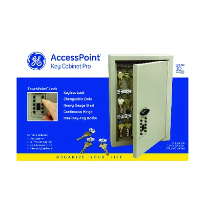 Lockable Quick Access Heavy-duty Steel 7 In. Key Cabinet With 30 Key Capacity