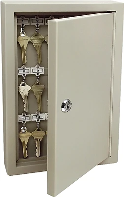 Lockable Heavy-duty Steel 11 In. Key Cabinet For 30 Keys