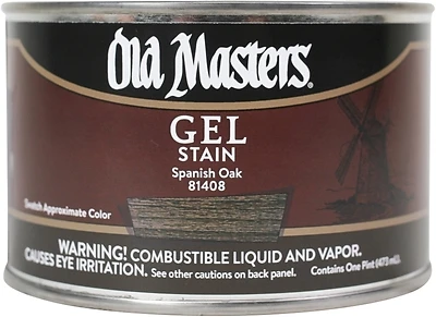 Old Masters 81408 Gel Stain, Oil-Based, Spanish Oak, 1-Pt.