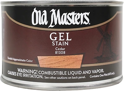 Old Masters 81308 Gel Stain, Oil-Based, Cedar, 1-Pt.